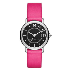 Buy Shop Marc Jacobs Roxy Black Dial Pink Leather Strap Watch for Women - MJ1535 USA Online