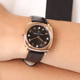 Buy Shop Marc Jacobs Mandy Black Dial Black Leather Strap Watch for Women - MJ1565 USA Online