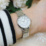 Buy Shop Marc Jacobs Roxy White Dial Silver Steel Strap Watch for Women - MJ3521 USA Online