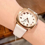Buy Shop Marc Jacobs Mandy White Dial White Leather Strap Watch for Women - MJ8678 USA Online