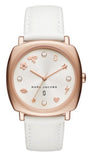 Buy Shop Marc Jacobs Mandy White Dial White Leather Strap Watch for Women - MJ8678 USA Online