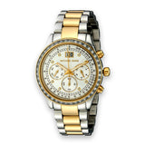 Buy Shop Michael Kors Brinkley Chronograph Silver Dial Two Tone Steel Strap Watch for Women - MK6188 USA Online