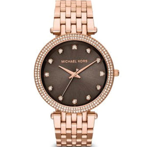 Buy Shop Michael Kors Darci Brown Dial Rose Gold Stainless Steel Strap Watch for Women - MK3217 USA Online