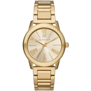 Buy Shop Michael Kors Hartman Quartz Gold Dial Gold Steel Strap Watch For Women - MK3490 USA Online