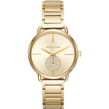 Buy Shop Michael Kors Portia Gold Dial Gold Steel Strap Watch for Women - MK3639 USA Online