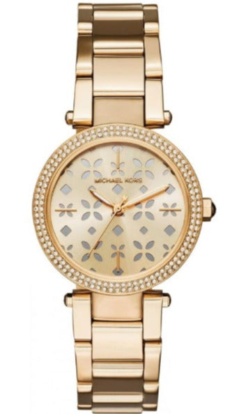 Buy Shop Michael Kors Parker Gold Dial Gold Steel Strap Watch for Women - MK6469 USA Online