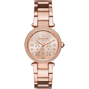 Buy Shop Michael Kors Parker Rose Gold Dial Steel Strap Watch for Women - MK6470 USA Online