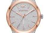 Buy Shop Michael Kors Runway Mercer Crystals Silver Dial Two Tone Steel Strap Watch For Women - MK6716 USA Online