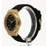 Buy Shop Michael Kors Mini Lennox Quartz Black Dial Black Silicone Strap Watch For Women - MK7281 USA Online