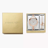 Buy Shop Michael Kors Slim Runway Crystals Silver Dial Two Tone Steel Strap Watch for Women - MK1045 USA Online