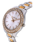Buy Shop Michael Kors Liliane Quartz Mother of Pearl White Dial Two Tone Steel Strap Watch For Women - MK1048 USA Online