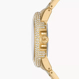 Buy Shop Michael Kors Camille Three-Hand Crystals Gold Dial Gold Steel Strap Watch for Women - MK1067 USA Online
