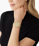 Buy Shop Michael Kors Camille Three-Hand Crystals Gold Dial Gold Steel Strap Watch for Women - MK1067 USA Online