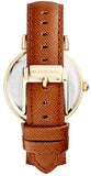 Buy Shop Michael Kors Catlin Champagne Dial Brown Leather Strap Watch for Women - MK2375 USA Online