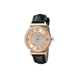 Buy Shop Michael Kors Catlin Rose Gold Crystal Dial Black Leather Strap Watch for Women - MK2376 USA Online