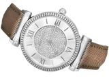 Buy Shop Michael Kors Caitlin Quartz Silver Dial Gray Leather Strap Watch For Women - MK2377 USA Online