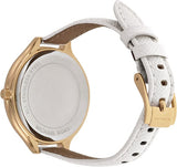 Buy Shop Michael Kors Slim Runway Quartz Gold Dial White Leather Strap Watch For Women - MK2389 USA Online