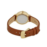 Buy Shop Michael Kors Portia Quartz White Dial Brown Leather Strap Watch For Women - MK2734 USA Online