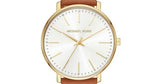 Buy Shop Michael Kors Pyper Quartz Silver Dial Brown Leather Watch For Women - MK2740 USA Online