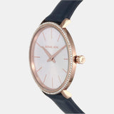 Buy Shop Michael Kors Pyper Analog White Dial Black Leather Strap Watch For Women - MK2804 USA Online