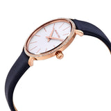 Buy Shop Michael Kors Pyper Analog White Dial Black Leather Strap Watch For Women - MK2804 USA Online