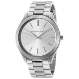 Buy Shop Michael Kors Slim Runway Silver Dial Silver Stainless Steel Strap Watch for Women - MK3178 USA Online
