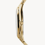 Buy Shop Michael Kors Slim Runway Gold Dial Gold Stainless Steel Strap Watch for Women - MK3179 USA Online