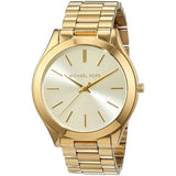 Buy Shop Michael Kors Mini Runway Slim Gold Dial Gold Steel Strap Watch for Women - MK3512 USA Online