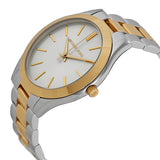 Buy Shop Michael Kors Runway Slim Silver Dial Two Tone Stainless Steel Strap Watch for Women - MK3198 USA Online