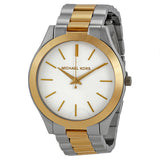 Buy Shop Michael Kors Runway Slim Silver Dial Two Tone Stainless Steel Strap Watch for Women - MK3198 USA Online