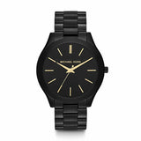 Michael Kors Slim Runway Black Dial Black Stainless Steel Strap Watch for Women - MK3221