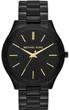 Michael Kors Slim Runway Black Dial Black Stainless Steel Strap Watch for Women - MK3221