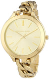 Buy Shop Michael Kors Runway Gold Dial Gold Steel Strap Watch for Women - MK3222 USA Online