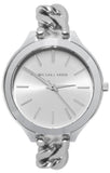 Buy Shop Michael Kors Slim Runway Silver Dial Silver Steel Strap Watch for Women - MK3279 USA Online