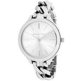 Buy Shop Michael Kors Slim Runway Silver Dial Silver Steel Strap Watch for Women - MK3279 USA Online