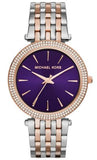 Buy Shop Michael Kors Darci Purple Dial Two Tone Steel Strap Watch for Women - MK3353 USA Online