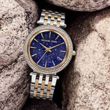 Buy Shop Michael Kors Darci Quartz Blue Dial Two Tone Steel Strap Watch For Women - MK3401 USA Online