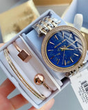 Buy Shop Michael Kors Darci Quartz Blue Dial Two Tone Steel Strap Watch For Women - MK3401 USA Online