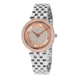 Buy Shop Michael Kors Darci Rose Gold Dial Silver Steel Strap Watch for Women - MK3446 USA Online