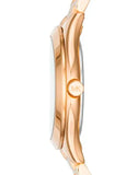 Buy Shop Michael Kors Slim Runway Gold Dial Gold Steel Strap Watch For Women - MK3456 USA Online