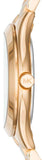 Buy Shop Michael Kors Slim Runway Gold Dial Gold Steel Strap Watch For Women - MK3456 USA Online