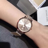 Buy Shop Michael Kors Jaryn Quartz Rose Gold Dial Rose Gold Steel Strap Watch For Women - MK3501 USA Online
