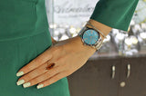 Buy Shop Michael Kors Hartman Quartz Blue Dial Silver Steel Strap Watch For Women - MK3519 USA Online