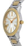 Buy Shop Michael Kors Hartman Quartz White Dial Two Tone Steel Strap Watch For Women - MK3521 USA Online