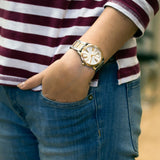 Buy Shop Michael Kors Hartman Quartz White Dial Two Tone Steel Strap Watch For Women - MK3521 USA Online