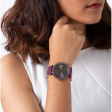 Buy Shop Michael Kors Darci Black Dial Purple Steel Strap Watch for Women - MK3554 USA Online