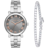 Buy Shop Michael Kors Norie Grey Dial Silver Stainless Steel Strap Watch for Women - MK3559 USA Online