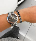 Buy Shop Michael Kors Norie Grey Dial Silver Stainless Steel Strap Watch for Women - MK3559 USA Online