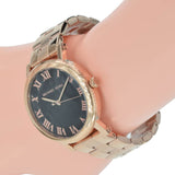 Buy Shop Michael Kors Noire Black Dial Rose Gold Steel Strap Watch for Women - MK3585 USA Online