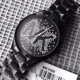 Buy Shop Michael Kors Slim Runway Black Dial Black Steel Strap Watch for Women - MK3589 USA Online